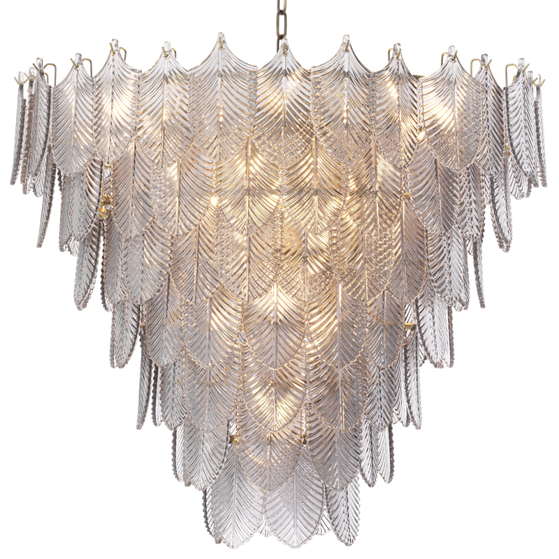 Люстра Eichholtz Chandelier Verbier L Латунь Стекло Смок в Твери | Loft Concept 