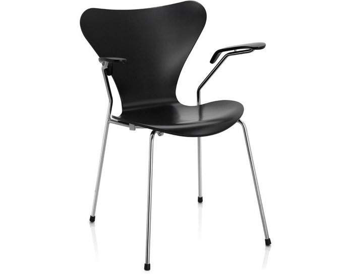 Стул Series 7 Chair Белый Черный Серебряный Стул Series 7 Chair Белый Черный Серебряный в Твери | Loft Concept