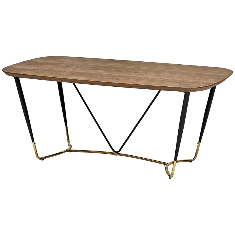 Обеденный стол Ariyan Dinner Table Коричневый Черный Золотой Обеденный стол Ariyan Dinner Table Коричневый Черный Золотой в Твери | Loft Concept