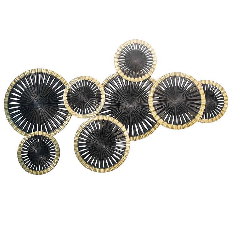 Арт-объект Apollo Black and Gold Wall Plaque Disc gap 8 Золотой Черный Арт-объект Apollo Black and Gold Wall Plaque Disc gap 8 Золотой Черный в Твери | Loft Concept