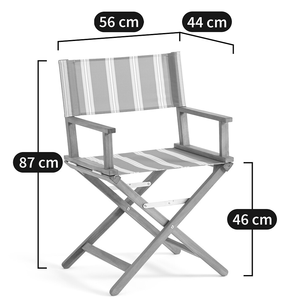 Кресло режиссерское из акации и ткани Geneva в Твери