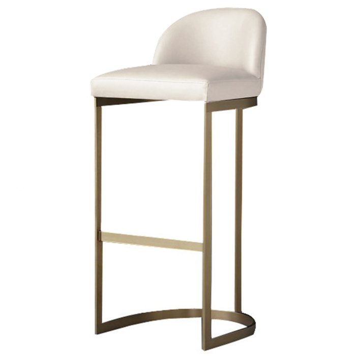 Барный стул Barrel Back Counter Stool Milk Молочный Золотой Барный стул Barrel Back Counter Stool Milk Молочный Золотой в Твери | Loft Concept