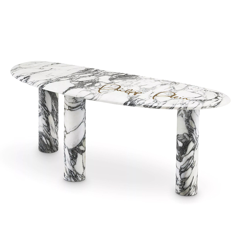 Консоль Philipp Plein Console Table Forte Белый Мрамор Bianco Золотой Консоль Philipp Plein Console Table Forte Белый Мрамор Bianco Золотой в Твери | Loft Concept