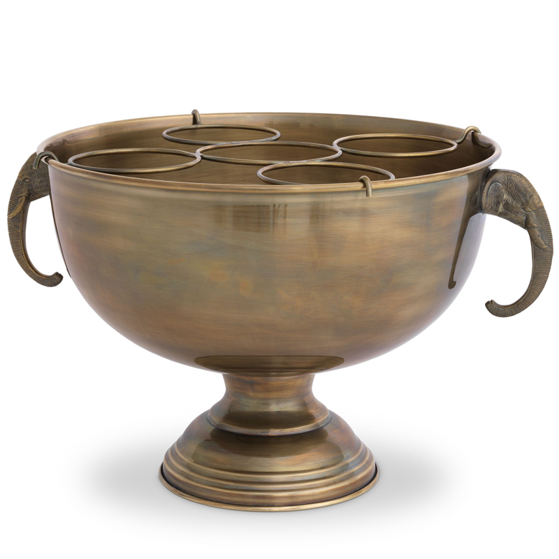 Ведерко для льда Eichholtz Champagne Cooler Maharaja Винтажная латунь Ведерко для льда Eichholtz Champagne Cooler Maharaja Винтажная латунь в Твери | Loft Concept