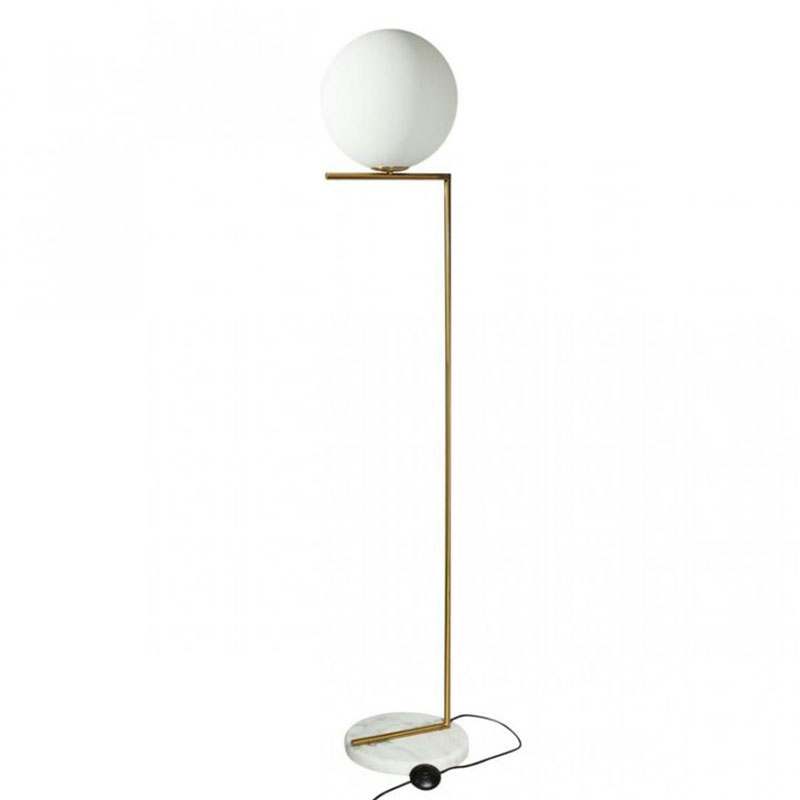 Торшер Flos IC Lights Gold c мраморным основанием Золотой Белый Белый Мрамор Bianco Торшер Flos IC Lights Gold c мраморным основанием Золотой Белый Белый Мрамор Bianco в Твери | Loft Concept