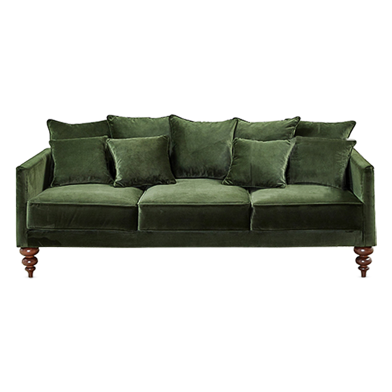 Диван Graceful Details Sofa Green Коричневый Зеленый Диван Graceful Details Sofa Green Коричневый Зеленый в Твери | Loft Concept