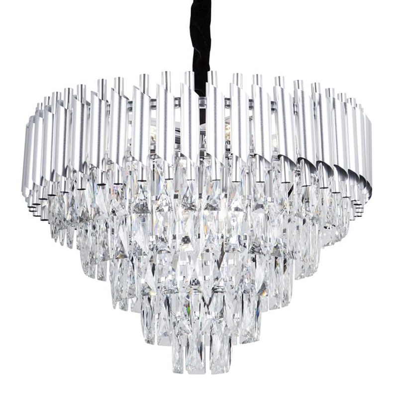 Круглая многоярусная люстра Empire Crystal Silver Серебряный Круглая многоярусная люстра Empire Crystal Silver Серебряный в Твери | Loft Concept