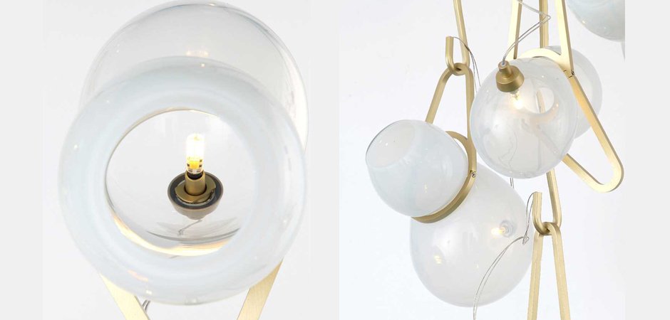 Люстра White glass trap Люстра White glass trap - Loft-Concept в Твери