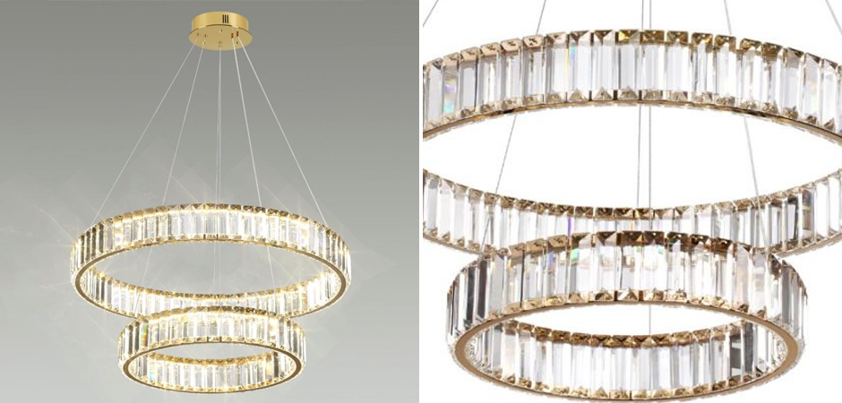 Люстра Хрустальная Ring Horizontal 2 кольца Люстра Хрустальная Ring Horizontal 2 кольца - Loft-Concept в Твери