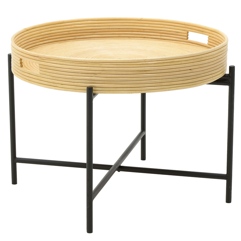 Кофейный стол-поднос Odelis Rattan Table Черный Древесина Кофейный стол-поднос Odelis Rattan Table Черный Древесина в Твери | Loft Concept