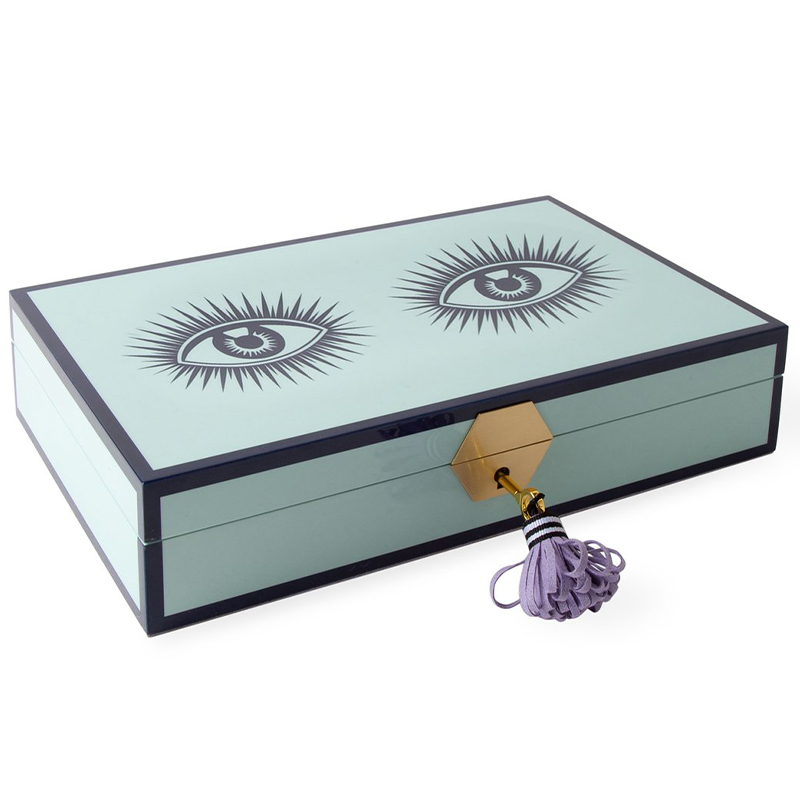 Шкатулка LE WINK LACQUER JEWELRY BOX Jonathan Adler Мятный Сиреневый Темно-синий Шкатулка LE WINK LACQUER JEWELRY BOX Jonathan Adler Мятный Сиреневый Темно-синий в Твери | Loft Concept