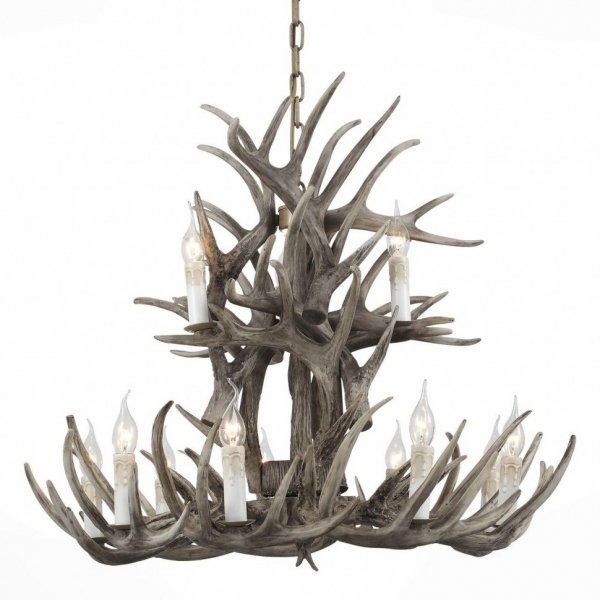 Люстра Hornland Chandelier 12 Grey Серый Люстра Hornland Chandelier 12 Grey Серый в Твери | Loft Concept