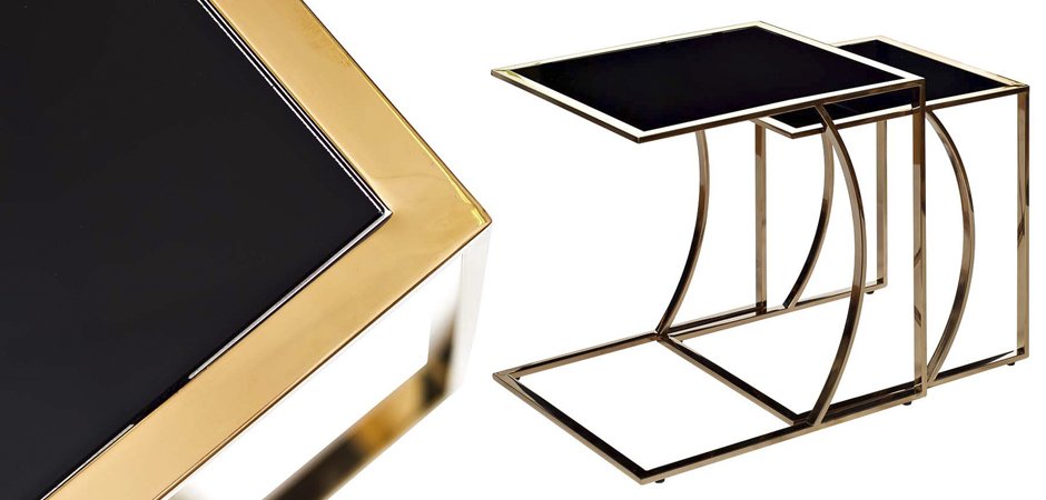 Приставной стол Metal Crescent Side Table Gold Приставной стол Metal Crescent Side Table Gold - Loft-Concept в Твери
