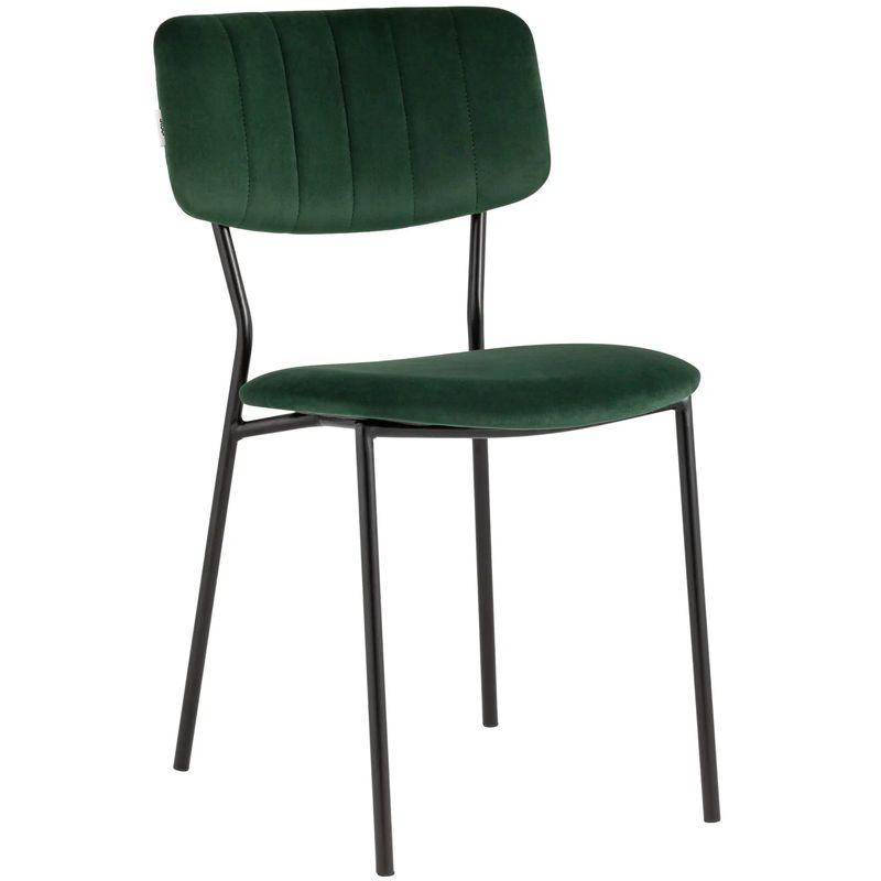 Стул Singer Chair без подлокотника Зеленый Велюр Зеленый Черный Стул Singer Chair без подлокотника Зеленый Велюр Зеленый Черный в Твери | Loft Concept