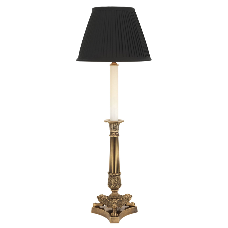 Настольная лампа Eichholtz Table Lamp Perignon Brass Винтажная латунь Черный Настольная лампа Eichholtz Table Lamp Perignon Brass Винтажная латунь Черный в Твери | Loft Concept