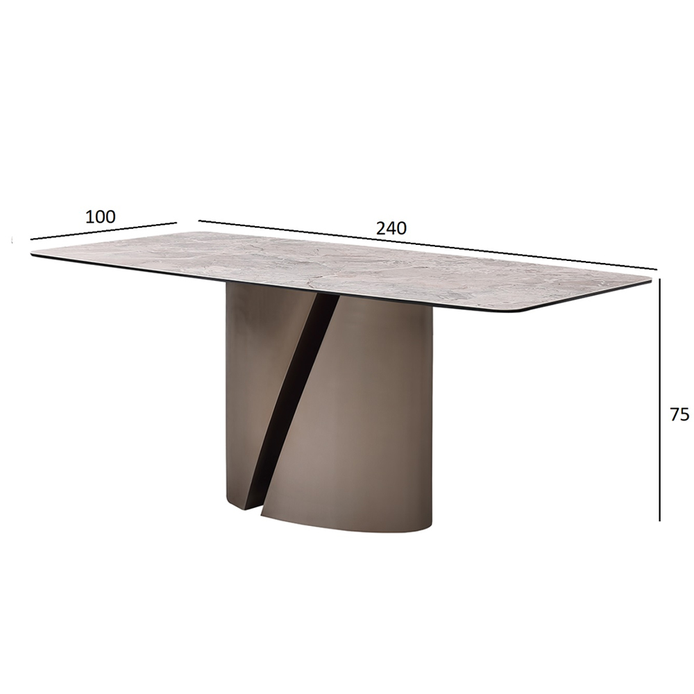 Стол обеденный керамический серый Servorios в Твери