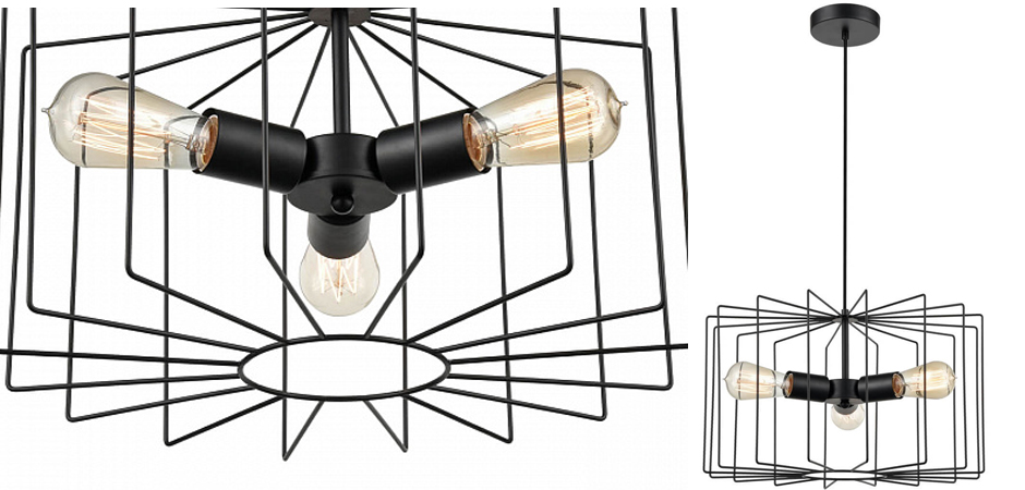 Люстра Cage Wire Color black Люстра Cage Wire Color black - Loft-Concept в Твери
