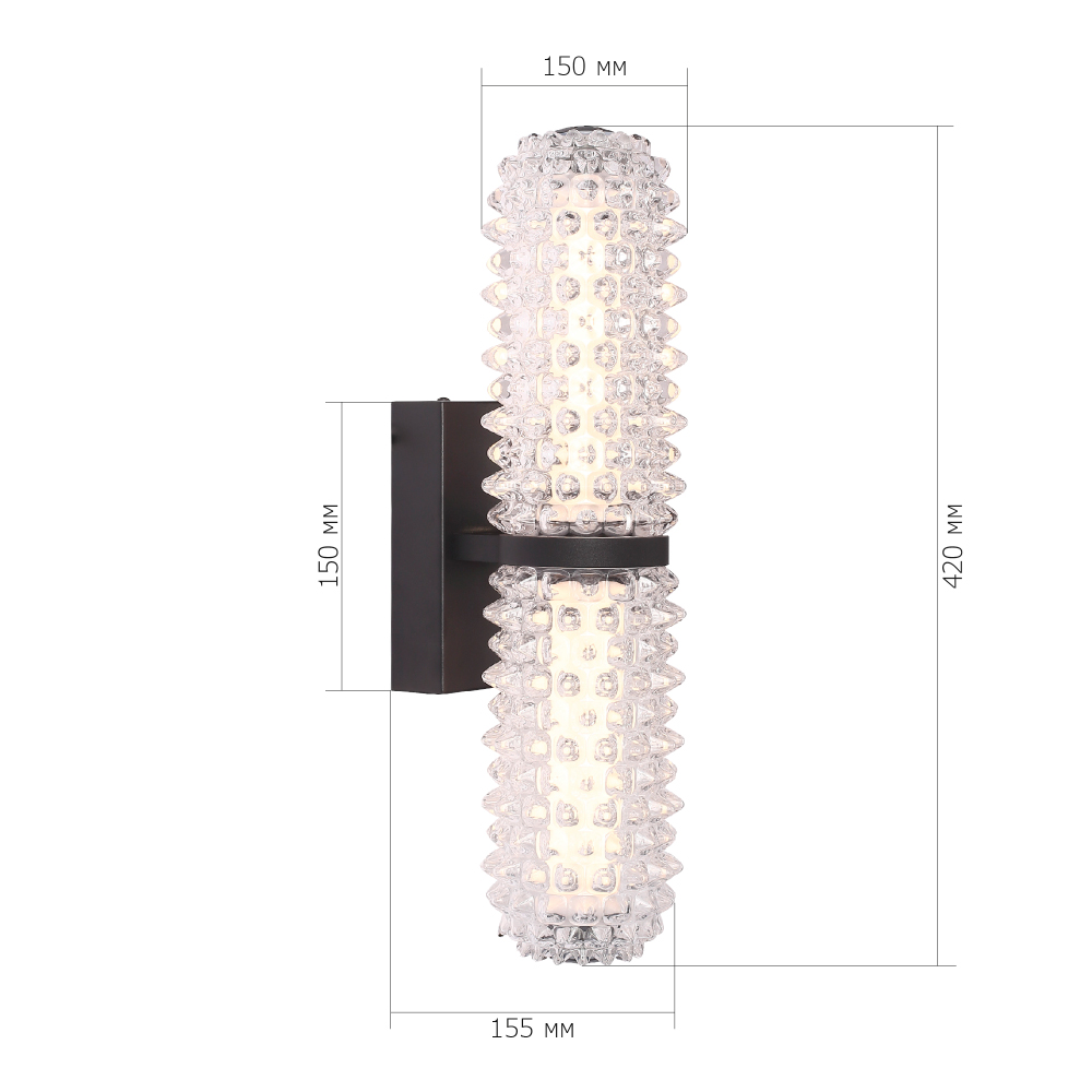 Бра с факутрным стеклянным плафоном Sonora в Твери