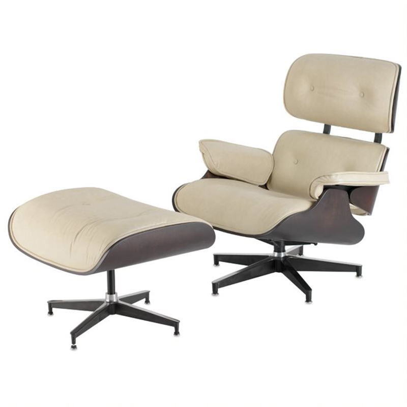 Кресло Eames Lounge Chair & Ottoman cream Кремовый Кресло Eames Lounge Chair & Ottoman cream Кремовый в Твери | Loft Concept
