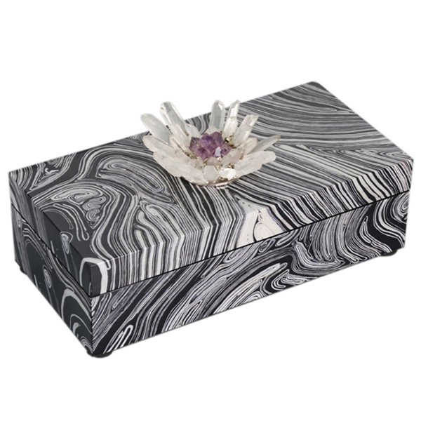 Шкатулка stone Flower Gray Серый в Твери | Loft Concept 