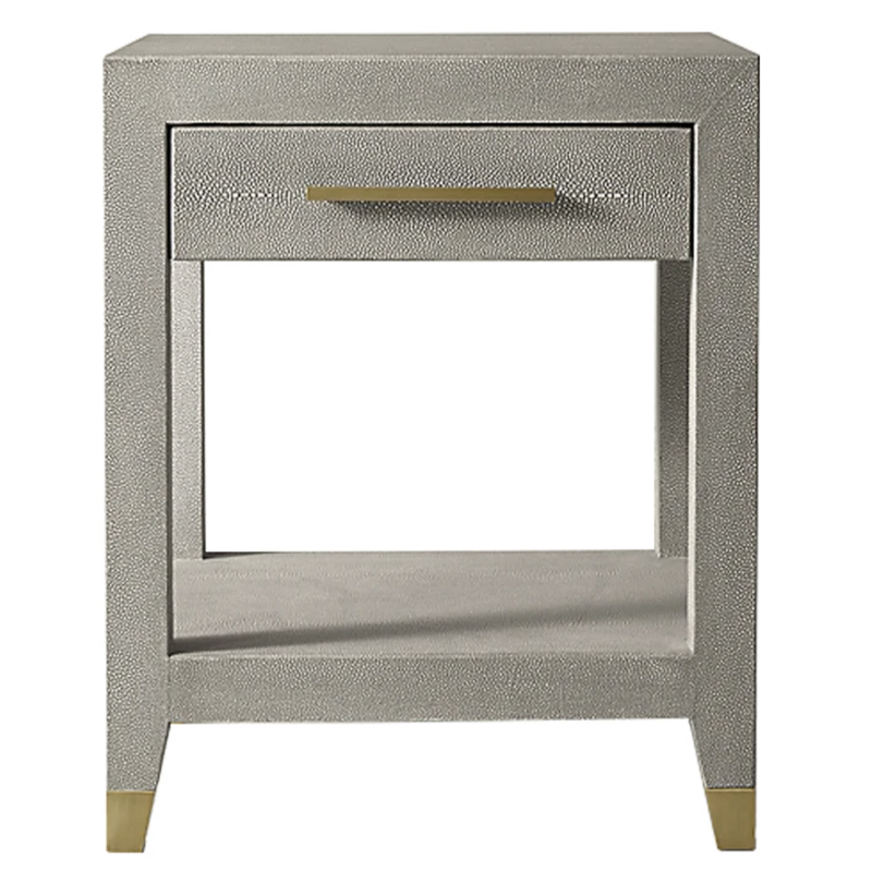 Charles Stingray Gray Side Table Приставной стол серый скат Золотой Серый Charles Stingray Gray Side Table Приставной стол серый скат Золотой Серый в Твери | Loft Concept
