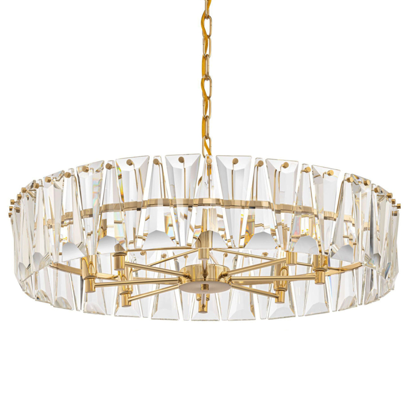 Люстра Ruby Crystal Chandelier Gold 75 Глянцевое золото Прозрачное Стекло Люстра Ruby Crystal Chandelier Gold 75 Глянцевое золото Прозрачное Стекло в Твери | Loft Concept