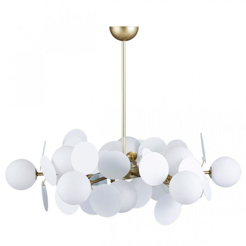 Люстра MATISSE Chandelier White 12 ламп Белый Золотой Люстра MATISSE Chandelier White 12 ламп Белый Золотой в Твери | Loft Concept