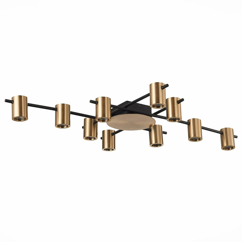 Потолочный светильник Aigle Ceiling Light 10 Черный Латунь в Твери | Loft Concept 