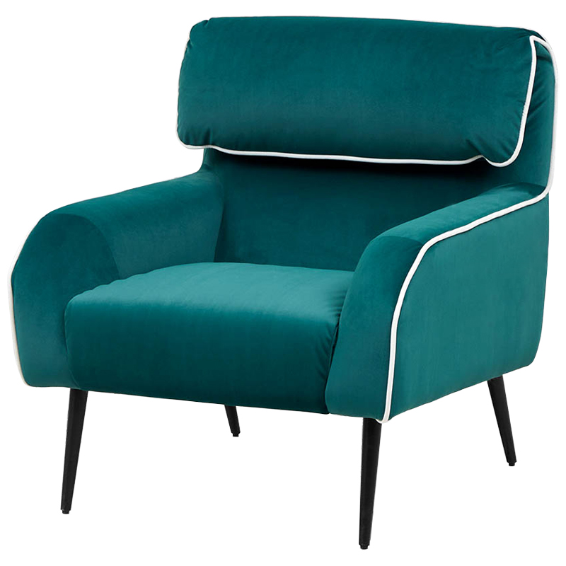 Кресло Basil Armchair Изумрудный Белый Черный Кресло Basil Armchair Изумрудный Белый Черный в Твери | Loft Concept