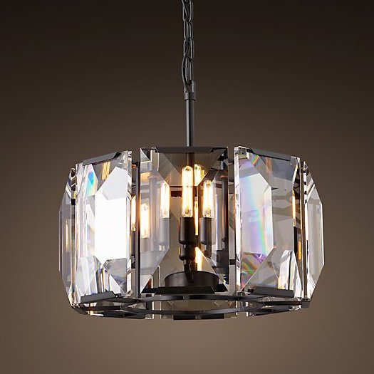 Люстра RH Harlow Crystal Round Chandelier 4 Черный Люстра RH Harlow Crystal Round Chandelier 4 Черный в Твери | Loft Concept