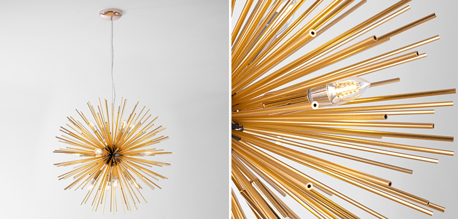 Huge Sputnik Chandelier Gold and Black Huge Sputnik Chandelier Gold and Black - Loft-Concept в Твери