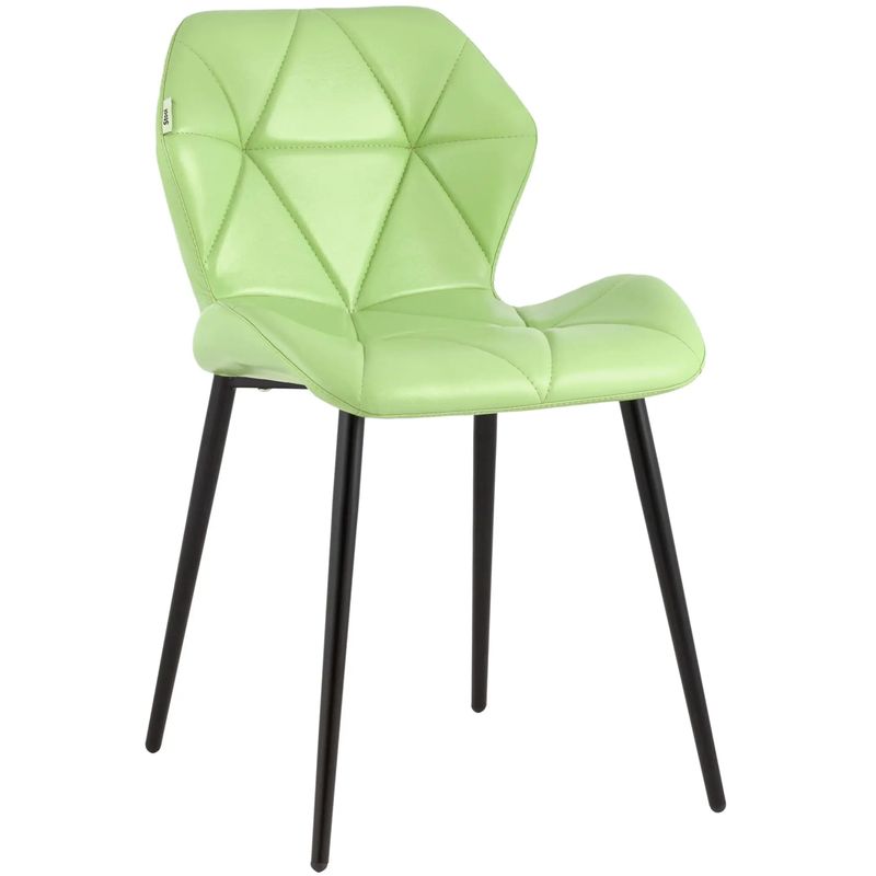 Стул Jeroen II Chair Экокожа Зеленый Лайм Лайм Черный Стул Jeroen II Chair Экокожа Зеленый Лайм Лайм Черный в Твери | Loft Concept