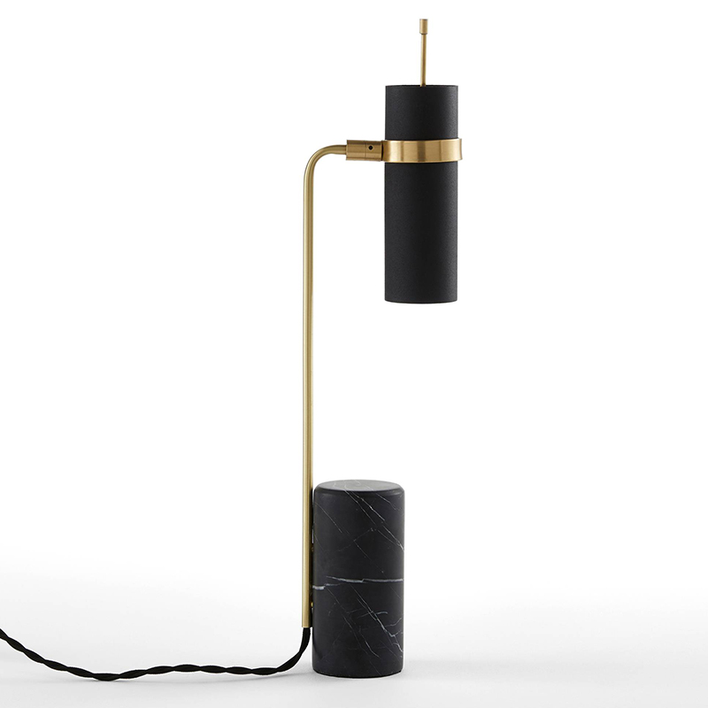 Настольная лампа Detlef Table lamp black marble Черный Мрамор Nero Латунь Настольная лампа Detlef Table lamp black marble Черный Мрамор Nero Латунь в Твери | Loft Concept