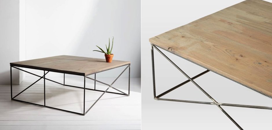 Журнальный стол Industrial Rust Fixtures Coffee Table Журнальный стол Industrial Rust Fixtures Coffee Table - Loft-Concept в Твери