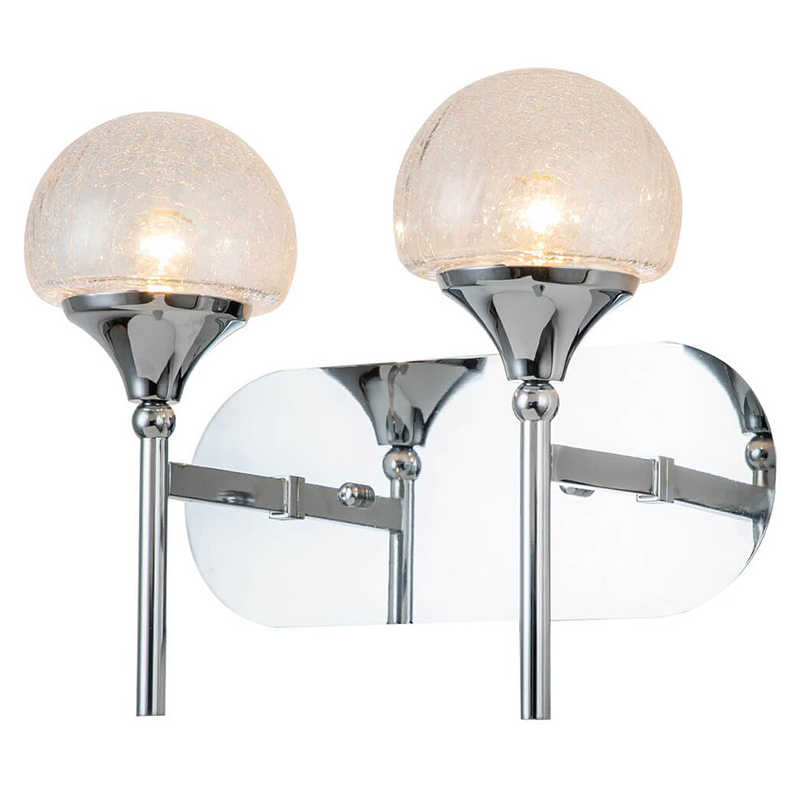 Бра Lluis two Wall Lamp Хром Прозрачный Бра Lluis two Wall Lamp Хром Прозрачный в Твери | Loft Concept