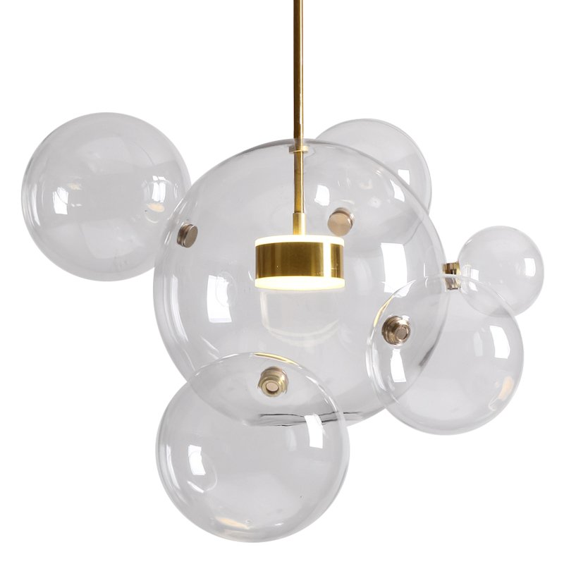 Подвесной светильник Giopato & Coombes Bolle Pendant 06 BUBBLE Прозрачный (Transparent) Латунь Подвесной светильник Giopato & Coombes Bolle Pendant 06 BUBBLE Прозрачный (Transparent) Латунь в Твери | Loft Concept