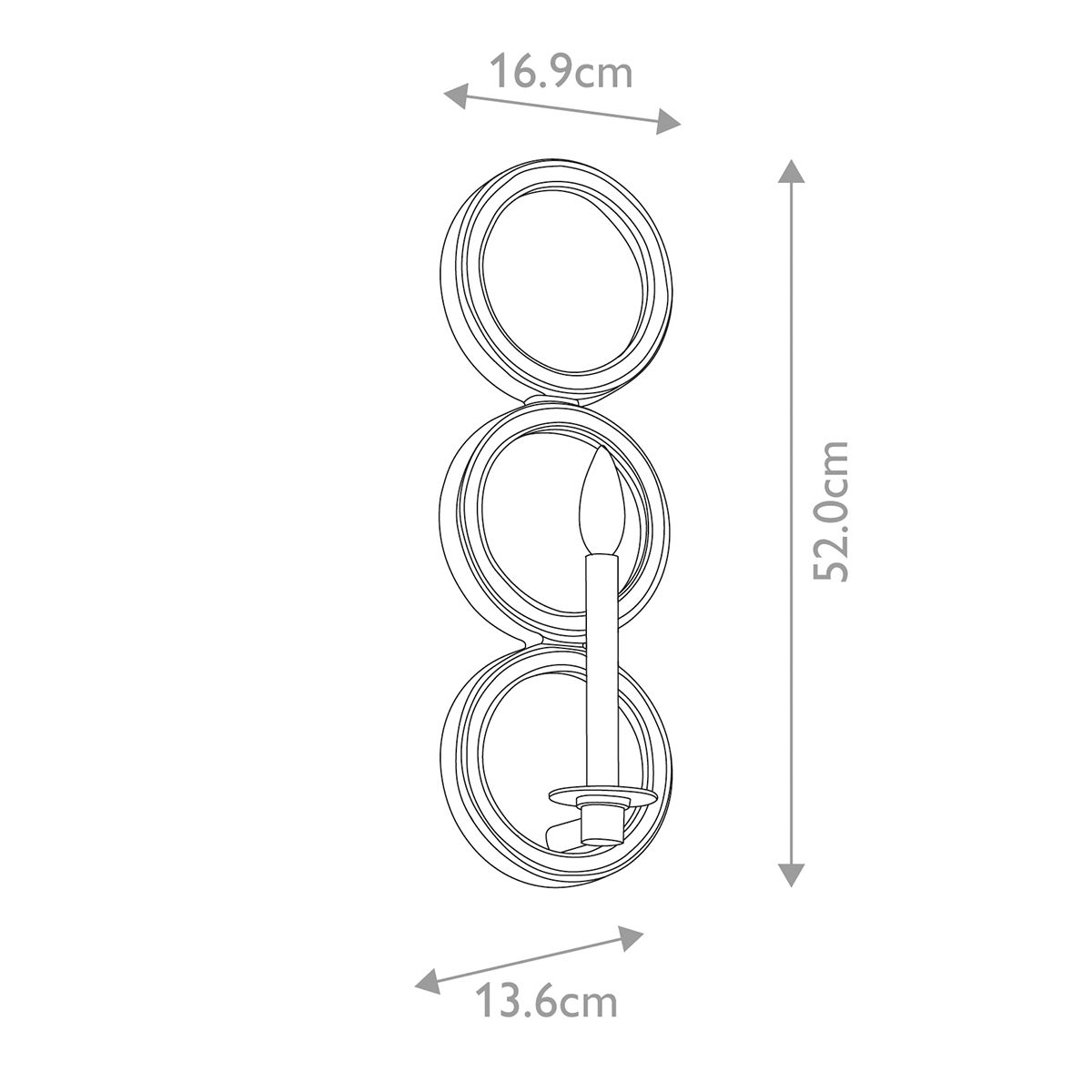 Бра в виде трех круглых зеркал Kichler в Твери