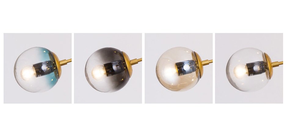 Люстра Modo Chandelier Globes Blue Ambre Gold - фото №1