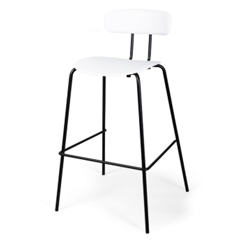 Барный стул Renis Barstool Черный Белый Барный стул Renis Barstool Черный Белый в Твери | Loft Concept