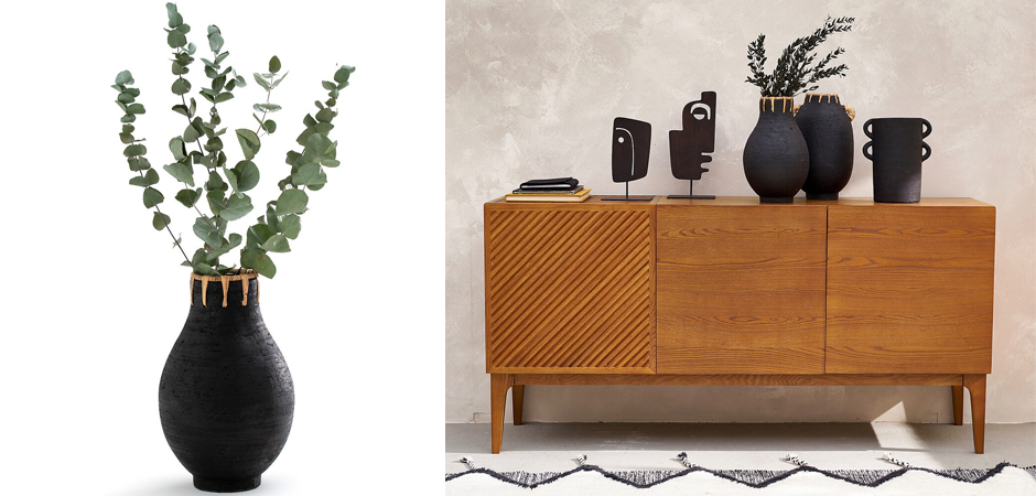 Ваза Ceramic Vase & Rattan D20 Ваза Ceramic Vase & Rattan D20 - Loft-Concept в Твери