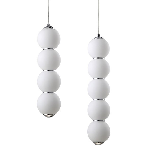 Светильник PEARLS Suspension Pendant Lamp A-B Белый Хром Светильник PEARLS Suspension Pendant Lamp A-B Белый Хром в Твери | Loft Concept