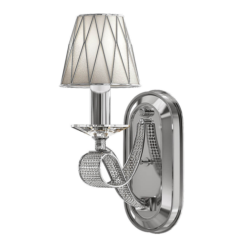 Бра Franseza Sconce chrome Хром Белый Бра Franseza Sconce chrome Хром Белый в Твери | Loft Concept