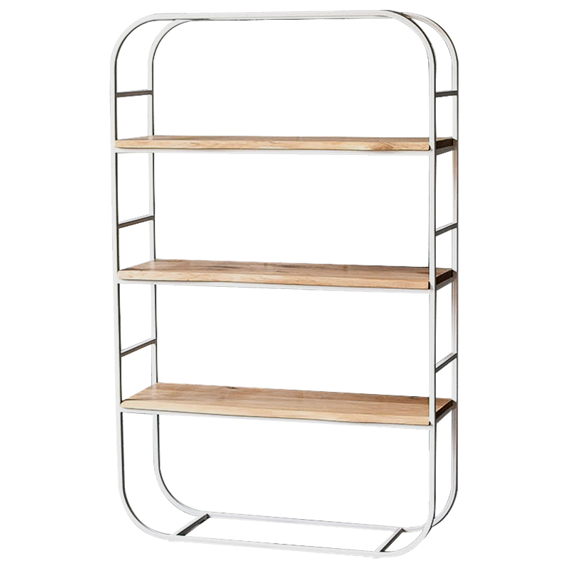 Стеллаж Fulton Industrial Metal Rust Rack Древесина Белый Стеллаж Fulton Industrial Metal Rust Rack Древесина Белый в Твери | Loft Concept