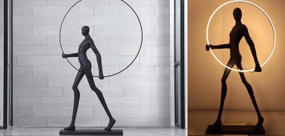 Торшер Man carries light circle Торшер Man carries light circle - Loft-Concept в Твери