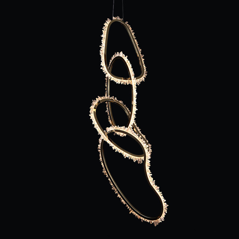 Люстра Four Vertical Chain Quartz Rings Crystal Chandelier Глянцевое золото Прозрачное Стекло Люстра Four Vertical Chain Quartz Rings Crystal Chandelier Глянцевое золото Прозрачное Стекло в Твери | Loft Concept