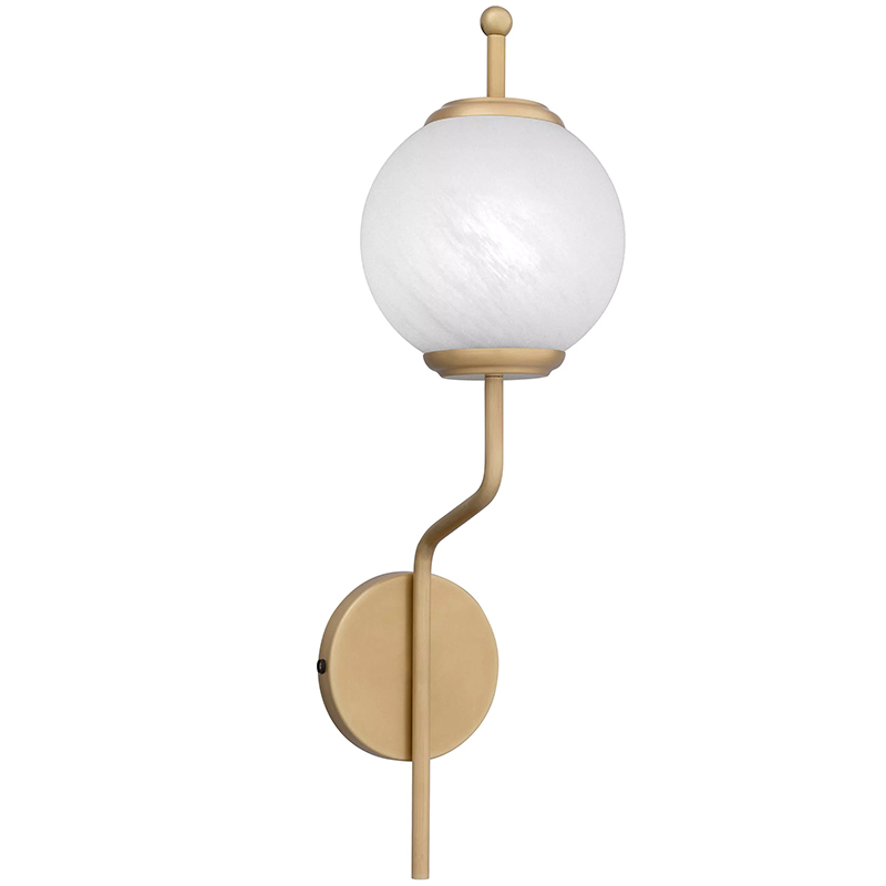 Бра Eichholtz Wall Lamp Deangelo Белый Латунь Бра Eichholtz Wall Lamp Deangelo Белый Латунь в Твери | Loft Concept