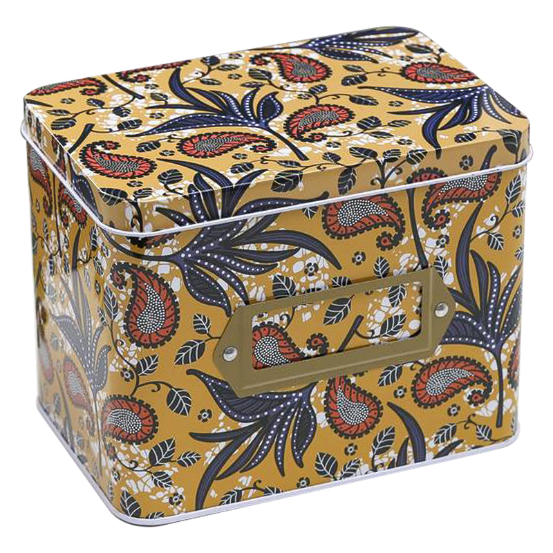 Шкатулка металлическая Paisley Leaves Colorful Metal Tea Box Мульти Шкатулка металлическая Paisley Leaves Colorful Metal Tea Box Мульти в Твери | Loft Concept