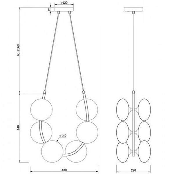 Люстра Marcan 6 Ball Chandelier Black Люстра Marcan 6 Ball Chandelier Black в Твери