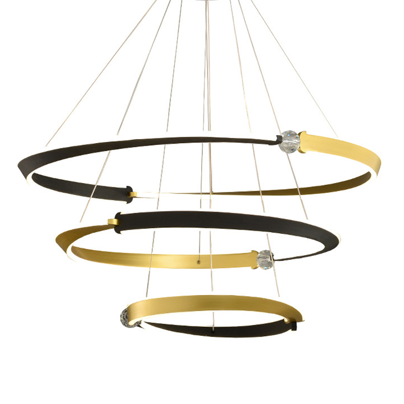 Люстра Кольца Ring Horizontal Cyril Три кольца Черный Золотой Черный Золотой Люстра Кольца Ring Horizontal Cyril Три кольца Черный Золотой Черный Золотой в Твери | Loft Concept