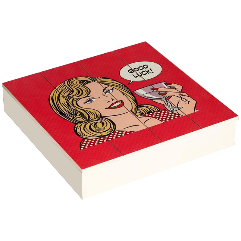 Шкатулка Pop Art Girl red Красный Белый Шкатулка Pop Art Girl red Красный Белый в Твери | Loft Concept